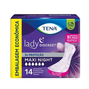 Absorvente Para Incontinência Urinária Tena Lady Discreet Maxi Night 14 unidades