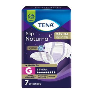 Fralda Geriátrica Tena Slip Noturna Tamanho G 7 unidades