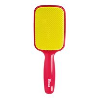 Escova de Cabelos Ricca Raquete Flex Desembaraçadora Pink 1 Unidade