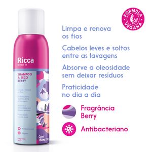 Shampoo A Seco Ricca Refresh Me Berry 150ml