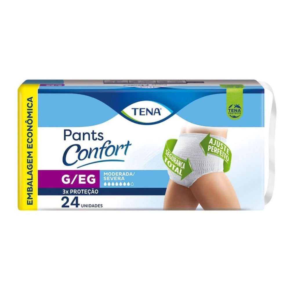 Roupa Intima Tena Pants Confort G/EG Embalagem Econômica 24 unidades