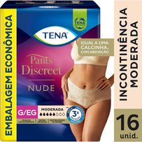 Roupa Íntima Tena Pants Discreet Nude G/Eg 16 Unidades