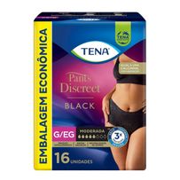 Roupa Íntima Tena Pants Discreet Black G/Eg 16 Unidades