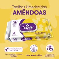 Toalhas Umedecidas Pequeñín Amêndoas 50 Unidades