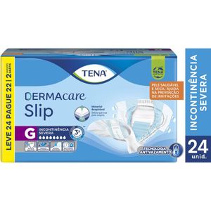 Fralda Geriátrica Tena Dermacare Slip G 24 Unidades