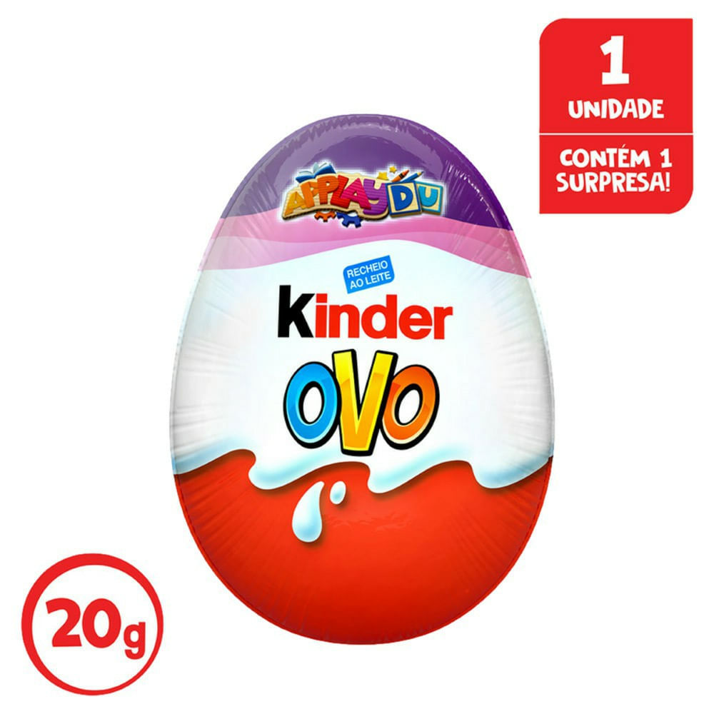 Chocolate Kinder Ovo Recheio Ao Leite Roxo 1 Unidade 20g