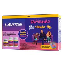 Kit Lavitan Familhão Melatonina Sabor Maracujá 30 Comprimidos Mastigáveis + Az Original 60 Comprimidos + Az Mulher 60 Comprimidos