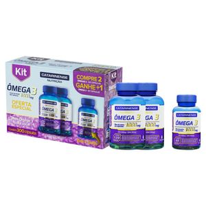 Kit Catarinense Nutrição Ômega 3 1000mg 300 Cápsulas