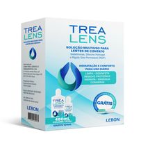 Trealens Lebon Solução Multiuso para Lentes de Contato 480ml + 1 Estojo para Lentes