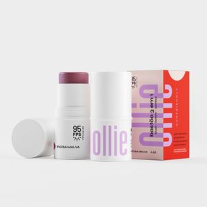 Bastão 3 em 1 Blush Batom e Sombra Ollie FPS95 Rosa Malva 4,5g