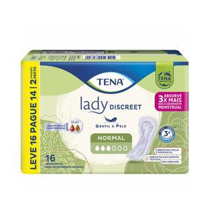 Absorvente Tena Lady Discreet Normal 16 Unidades