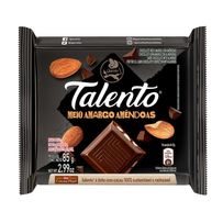 Chocolate Garoto Talento Meio Amargo E Amêndoas 85g