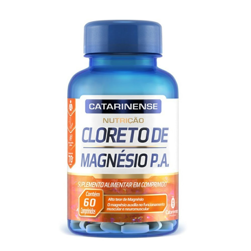 Suplemento Alimentar Catarinense Nutrição Cloreto de Magnésio P.A 60 Comprimidos