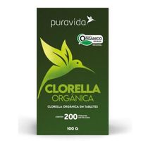 Suplemento alimentar Puravida Clorella Orgânica 200 tabletes