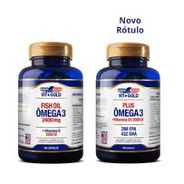 Ômega 3 Plus com vitamina D3 2000UI Vitgold 100 Cápsulas