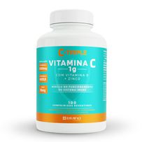 C-Triple Vitamina C 1g + Zinco 10mg + Vitamina D 400UI 100 Comprimidos