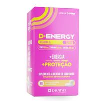 D-Energy Vitamina D + Cafeína + Taurina + Zinco Divina 30 Comprimidos