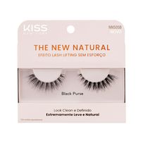 Cílios Postiços Kiss New York The New Natural Black Purse NNS05B 1 Par