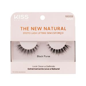 Cílios Postiços Kiss New York The New Natural Black Purse NNS05B 1 Par
