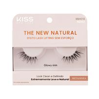 Cílios Postiços Kiss New York The New Natural Metadinha Glowy Skin NNH01B 1 Par