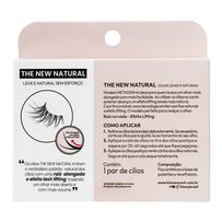 Cílios Postiços Kiss New York The New Natural Metadinha Glowy Skin NNH01B 1 Par