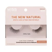 Cílios Postiços Kiss New York The New Natural Metadinha Juicy Lips NNH04B 1 Par