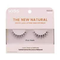 Cílios Postiços Kiss New York The New Natural Pink Heels NNS04B 1 Par