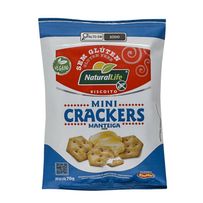 Biscoito Mini Crackers NaturalLife Sabor Manteiga Vegano sem Gluten 70g
