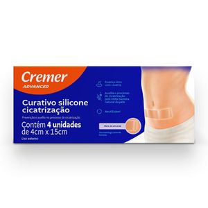 Curativo Silicone Cicatrização Cremer Advanced 4 Unidades de 4cm x 15cm