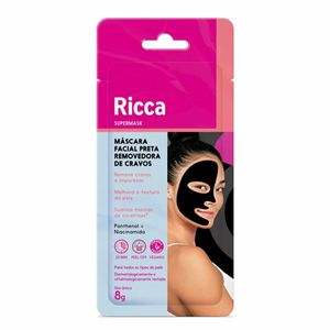 Máscara Facial Ricca Preta Para Limpeza Da Pele 8g