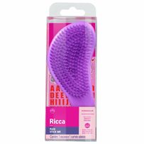 Escova Capilar Para Desembaraçar Ricca Stick Me! 1 Unidade + Adesivos