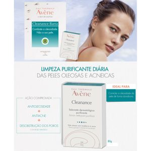 Sabonete em Barra Facial Avène Cleanance Pele Oleosa a Acneica 70g
