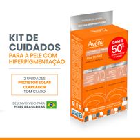 Protetor Solar Avène Mat Perfect Fuido Clareador FPS70 Cor Clara 2 Unidades de 40g Cada