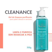 Gel de Limpeza Profunda Avène Cleanance Pele Oleosa E Sensível 300g