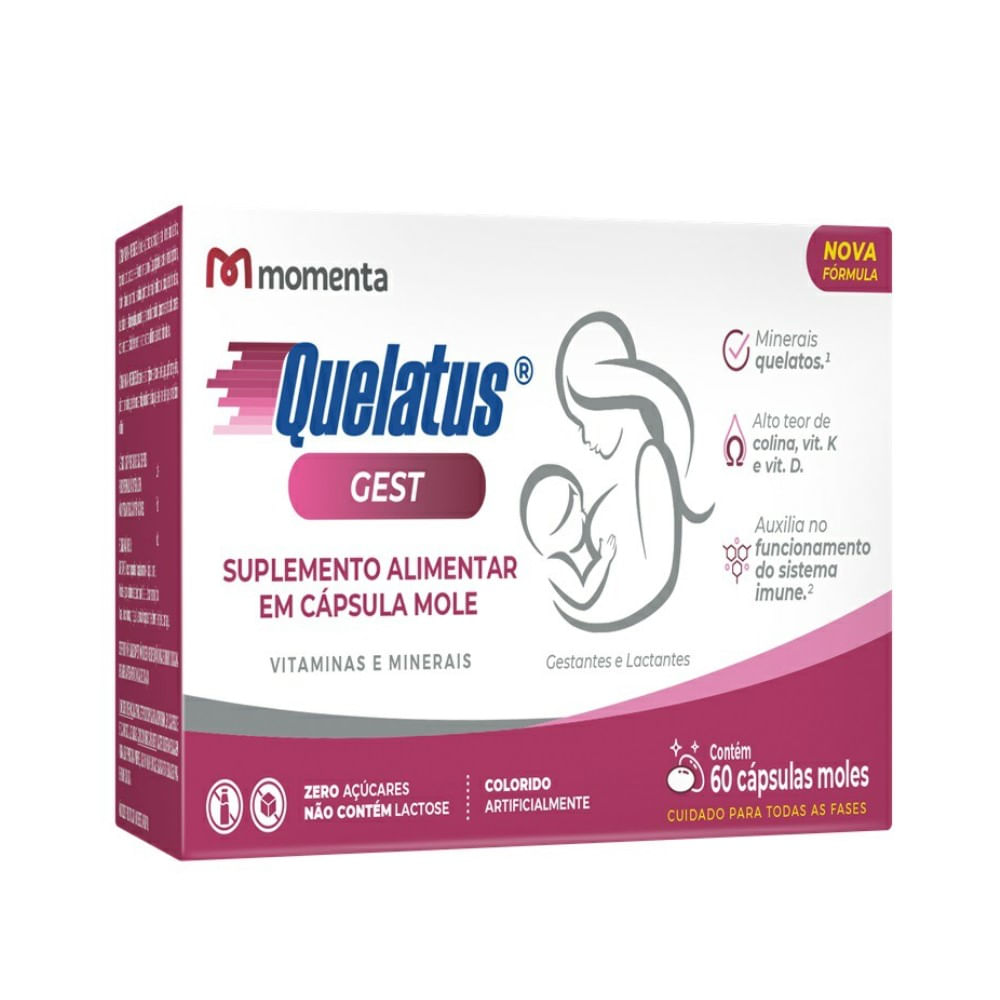 Suplemento Alimentar Momenta Quelatus Gest 60 Cápsulas