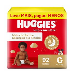 Fralda Huggies Supreme Care G 92 Unidades