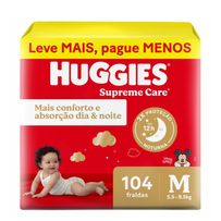 Fralda Huggies Supreme Care M 104 Unidades