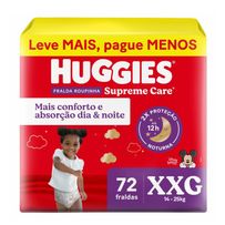 Fralda Roupinha Huggies Supreme Care XXG 72 Unidades