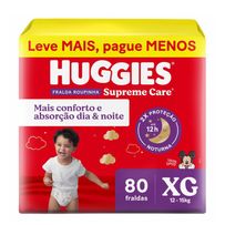 Fralda Roupinha Huggies Supreme Care XG 80 Unidades