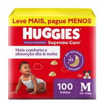 Fralda Roupinha Huggies Supreme Care M 100 Unidades