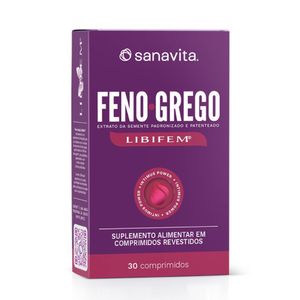 Suplemento Alimentar Sanavita Feno Grego Libifem 30 Comprimidos