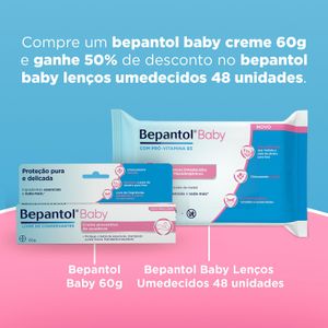 Kit Troca Fralda Bepantol Baby Lenços Umedecidos 48 Unidades + Creme Preventivo de Assaduras 60g