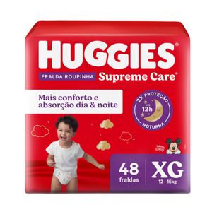 Fralda Huggies Roupinha Supreme Care XG 48 Unidades