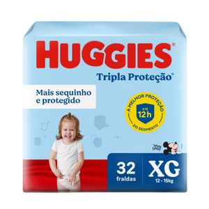 Fralda Descartáveis Huggies Tripla Ação Tamanho XG 32 unidades