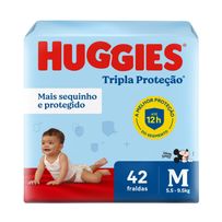 Fralda Descartáveis Huggies Tripla Proteção Tamanho M 42 Unidades