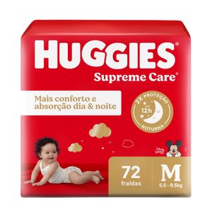 Fralda Huggies Supreme Care M 72 Unidades