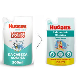 Sabonete Líquido Huggies Extra Suave Refil 200ml