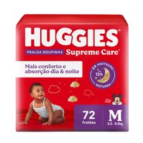 Fralda Huggies Roupinha Supreme Care M 72 Unidades