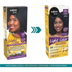 Tintura Salon Line Light Color 1.0 - Preto Azulado