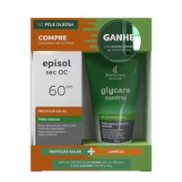 Kit Mantecorp Protetor Solar Episol SEC OC FPS60 Pele Oleosa 60ml + Gel de Limpeza Glycare Control 60g